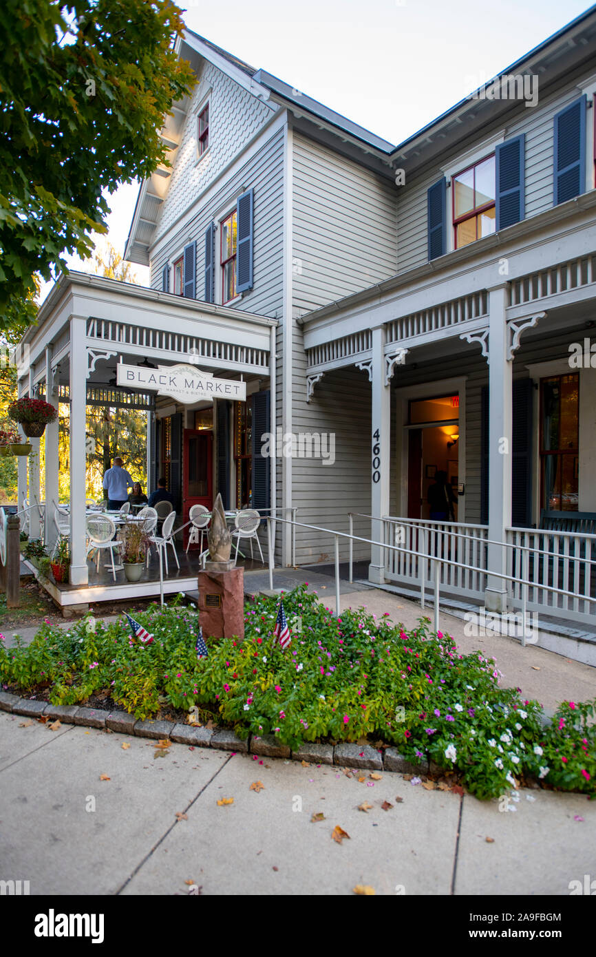 USA Maryland MD Garrett Park community town Hôtel de Ville bureau de poste et le marché noir restaurant Banque D'Images