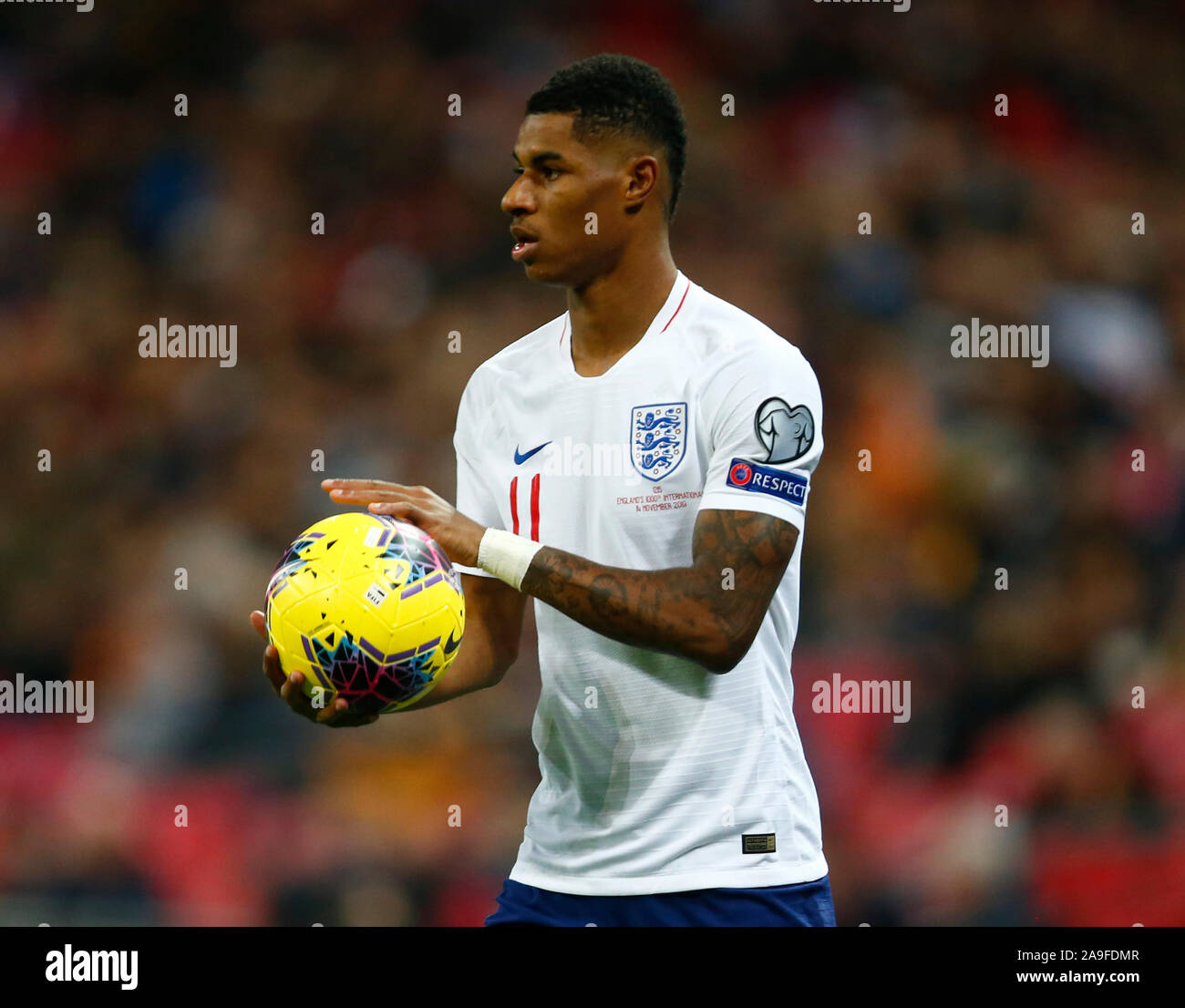 Londres, Angleterre. 14 novembre : Marcus Rashford de l'Angleterre pendant l'UEFA Euro 2020 entre l'Angleterre et le Monténégro qualificatif au stade de Wembley à Londres Banque D'Images Londres, Angleterre. 14 novembre : Marcus Rashford de l'Angleterre pendant l'UEFA Euro 2020 entre l'Angleterre et le Monténégro qualificatif au stade de Wembley à Londres Banque D'Images
