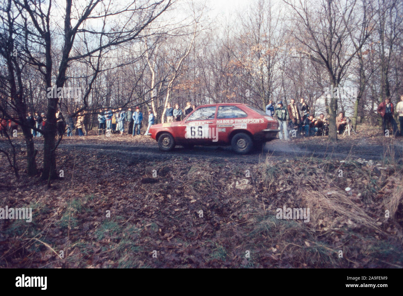 1975 vauxhall car rallying, Angleterre du Nord, Royaume-Uni Banque D'Images