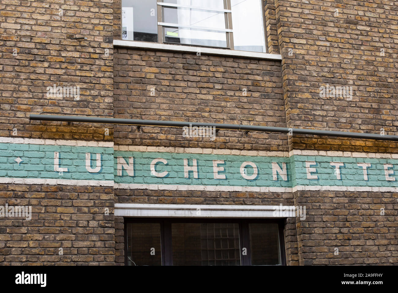 Luncheonette sur Brick Lane, London, UK Banque D'Images