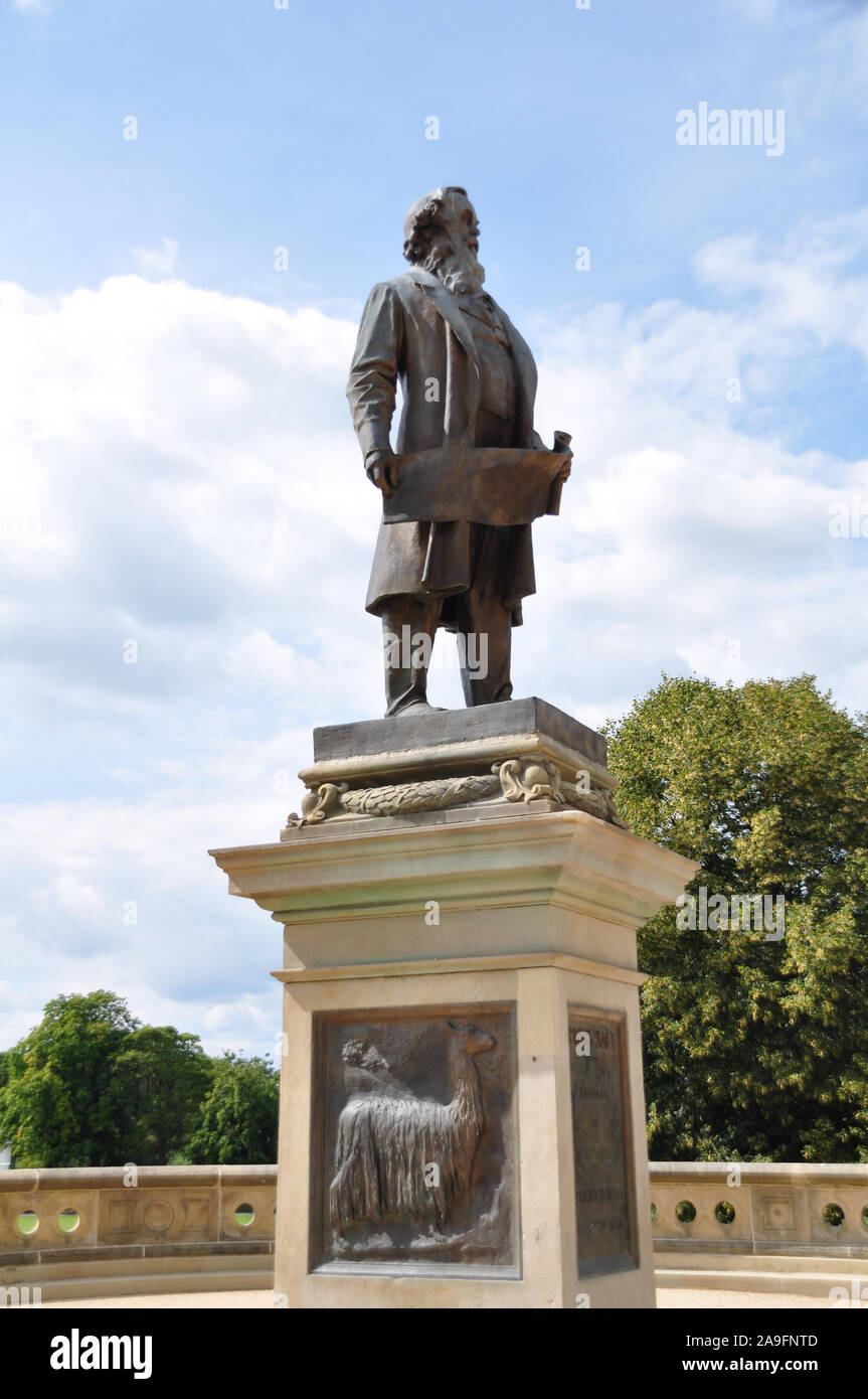 La statue de sel de Titus, Roberts park , Saltaire, Yorkshire Banque D'Images