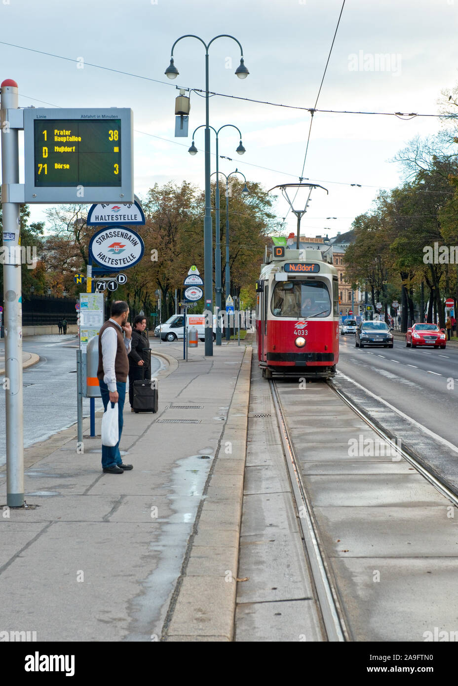 Transports en tram dans le centre de Vienne Banque D'Images