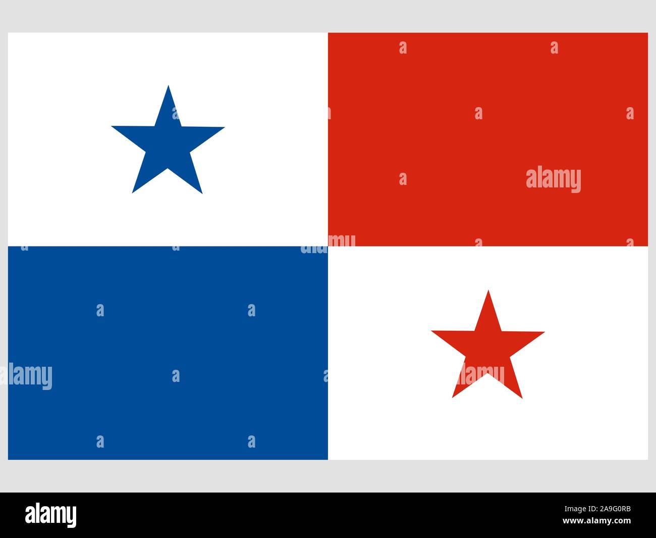 Beau drapeau national de la République de Panama. couleurs d'origine et de proportion. Vector illustration eps10 simplement, en provenance de pays. Illustration de Vecteur