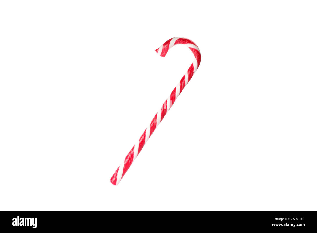 Sweet Candy Cane isolé sur fond blanc Banque D'Images