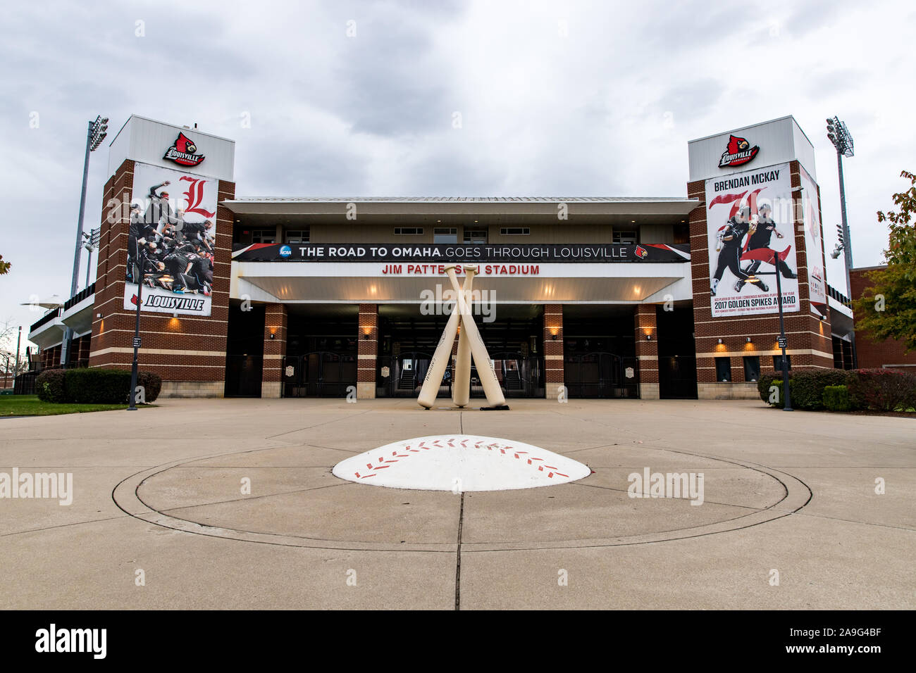 Le Jim Patterson Stadium est le terrain d'accueil pour l'équipe de baseball Louisville Cardinals. Banque D'Images