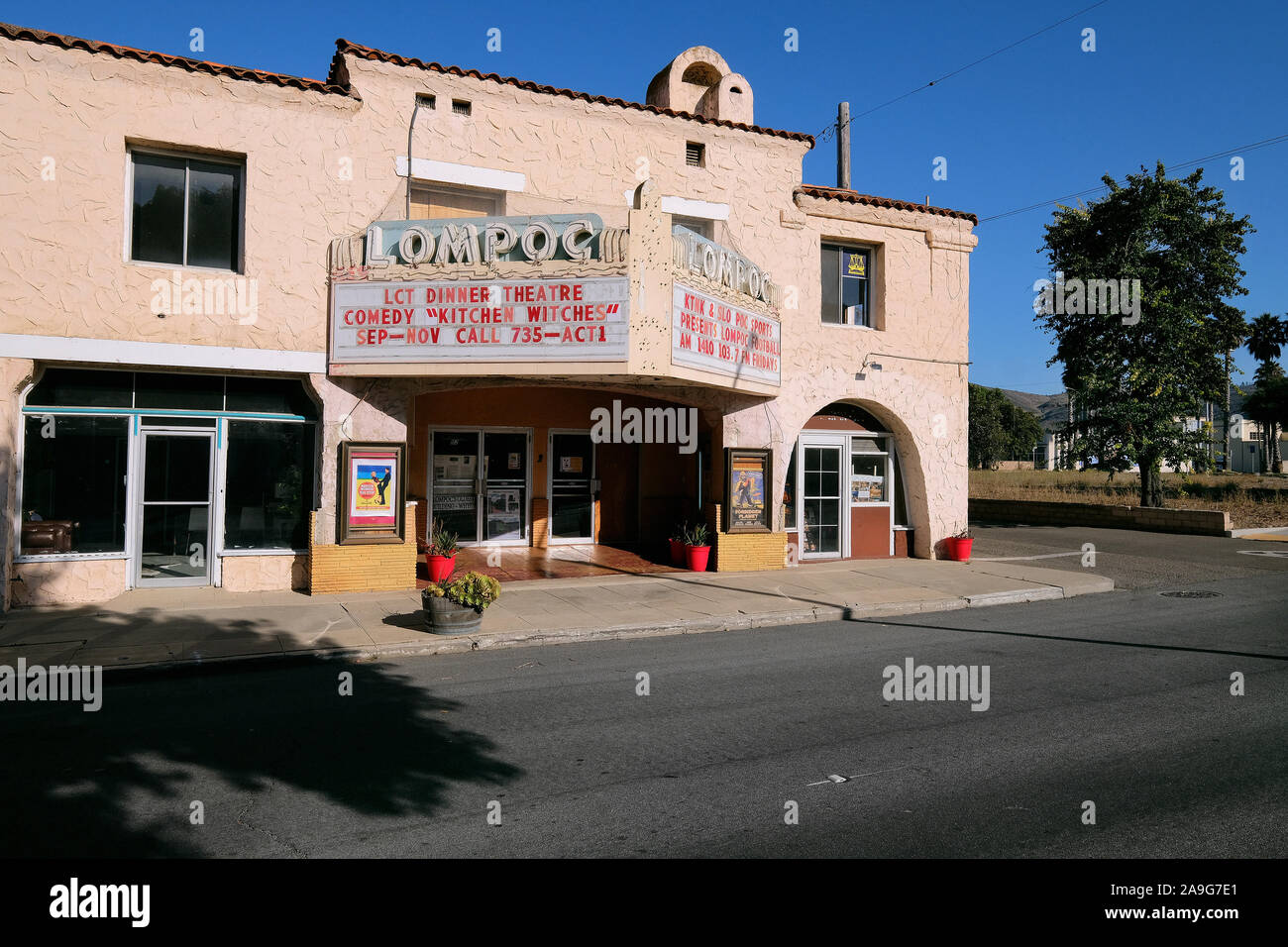 Vieux cinéma à Lompoc, Comté de Santa Barbara, Californie, États-Unis Banque D'Images