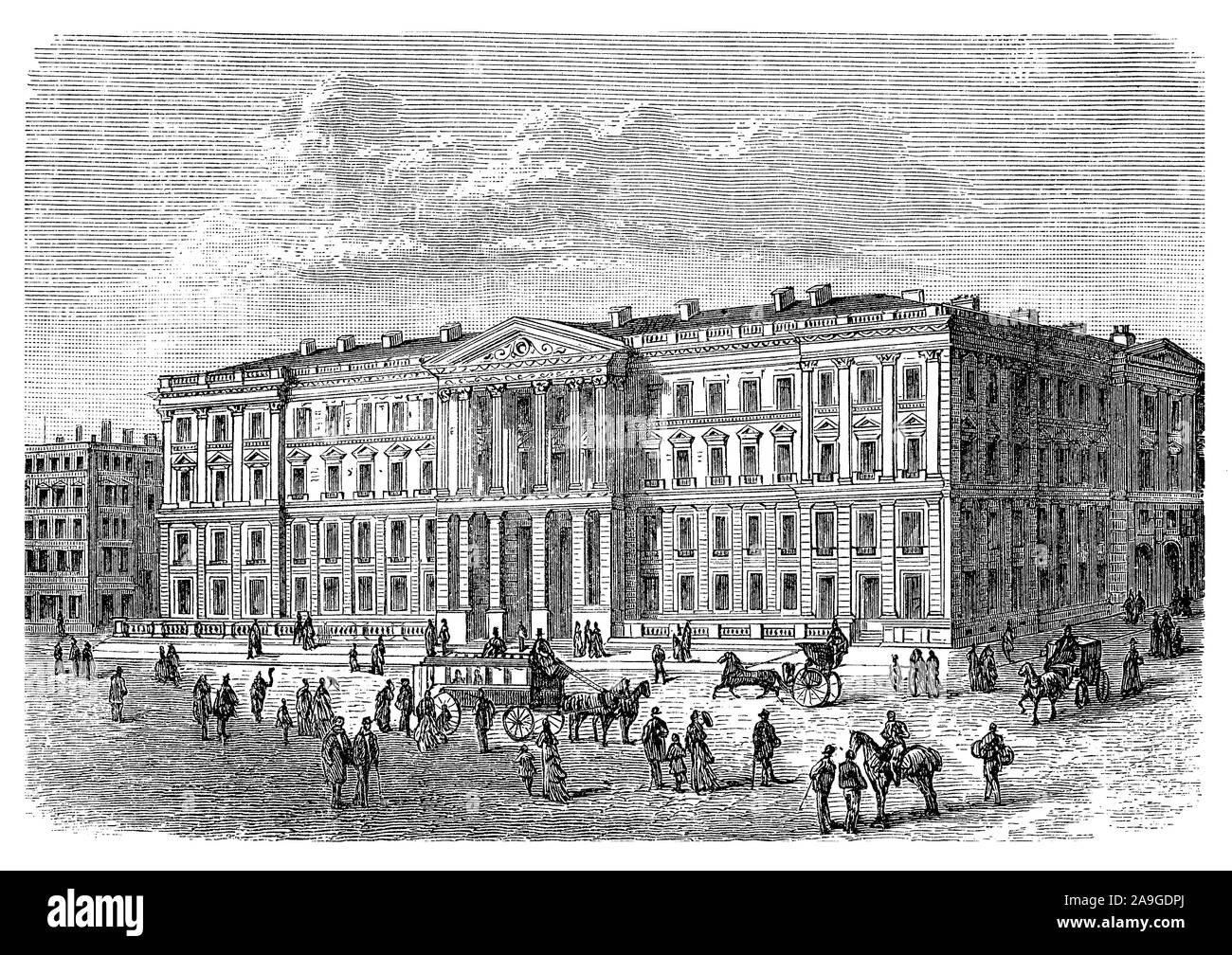 Ville de Londres. Nouveau bureau de Poste Général telegraph ministère, St.Martin's-le-Grand, 19e siècle Banque D'Images