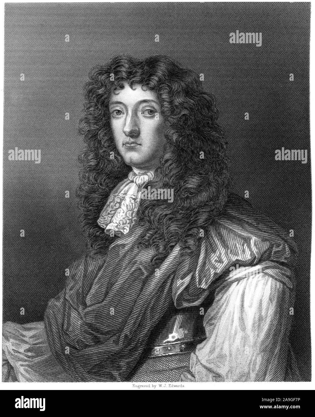 Une gravure de John Graham de Claverhouse, vicomte de Dundee à partir de l'original par sir Peter Lely numérisées à haute résolution à partir d'un livre imprimé en 1859 Banque D'Images