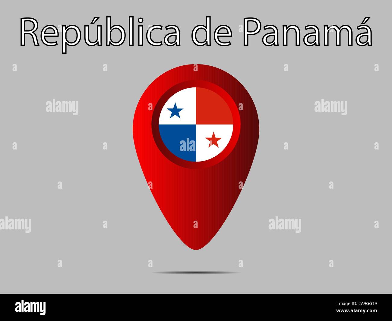 Beau drapeau national de la République de Panama. couleurs d'origine et de proportion. Vector illustration eps10 simplement, en provenance de pays. Illustration de Vecteur