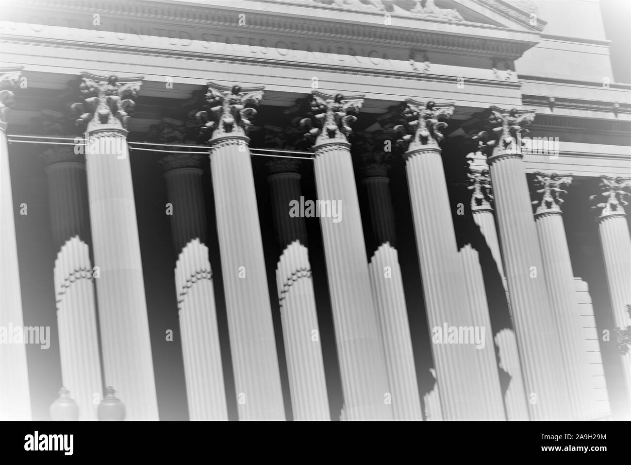 Piliers blancs Banque D'Images