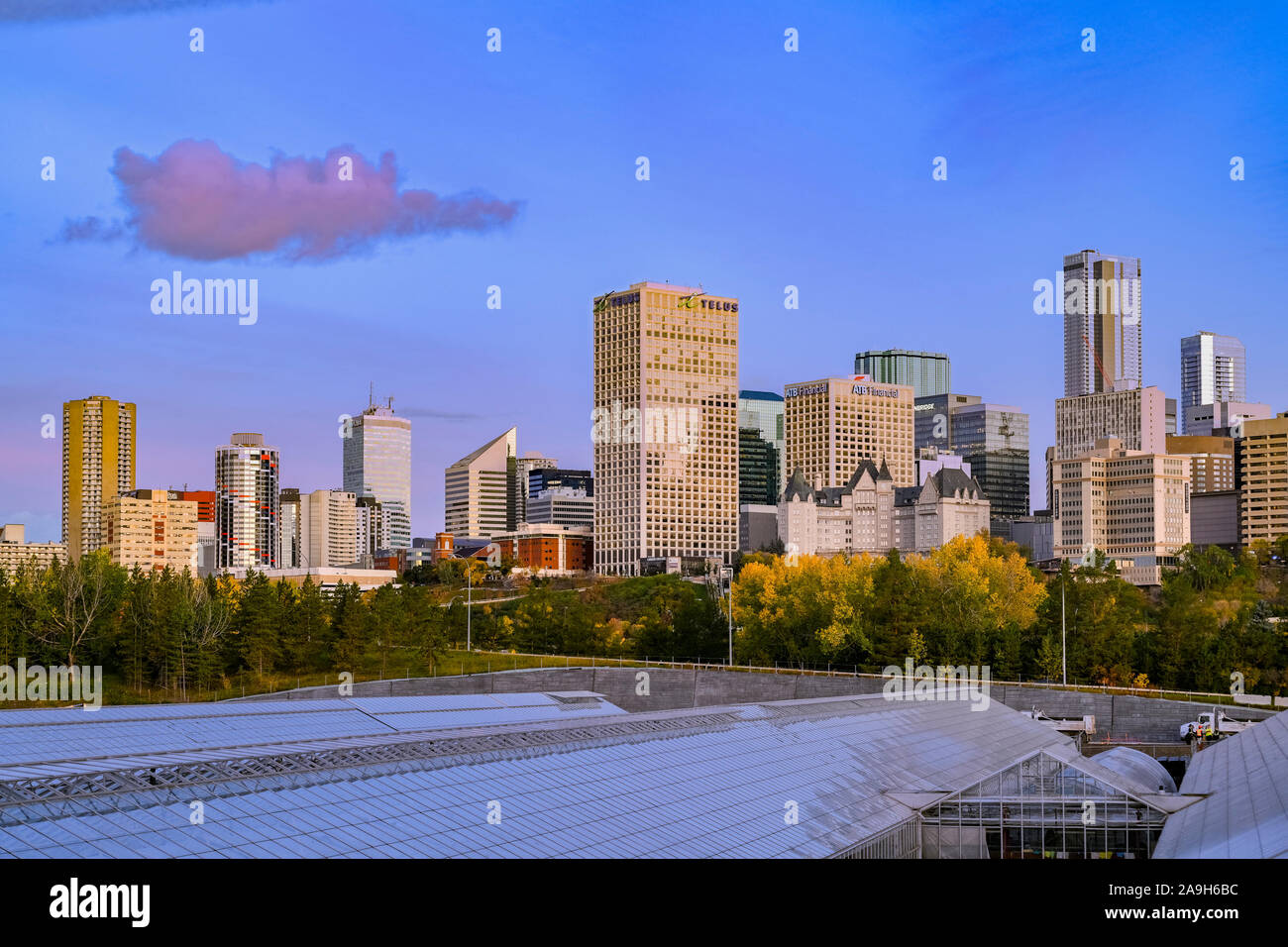 Centre-ville, Skyline, Edmonton, Alberta, Canada Banque D'Images