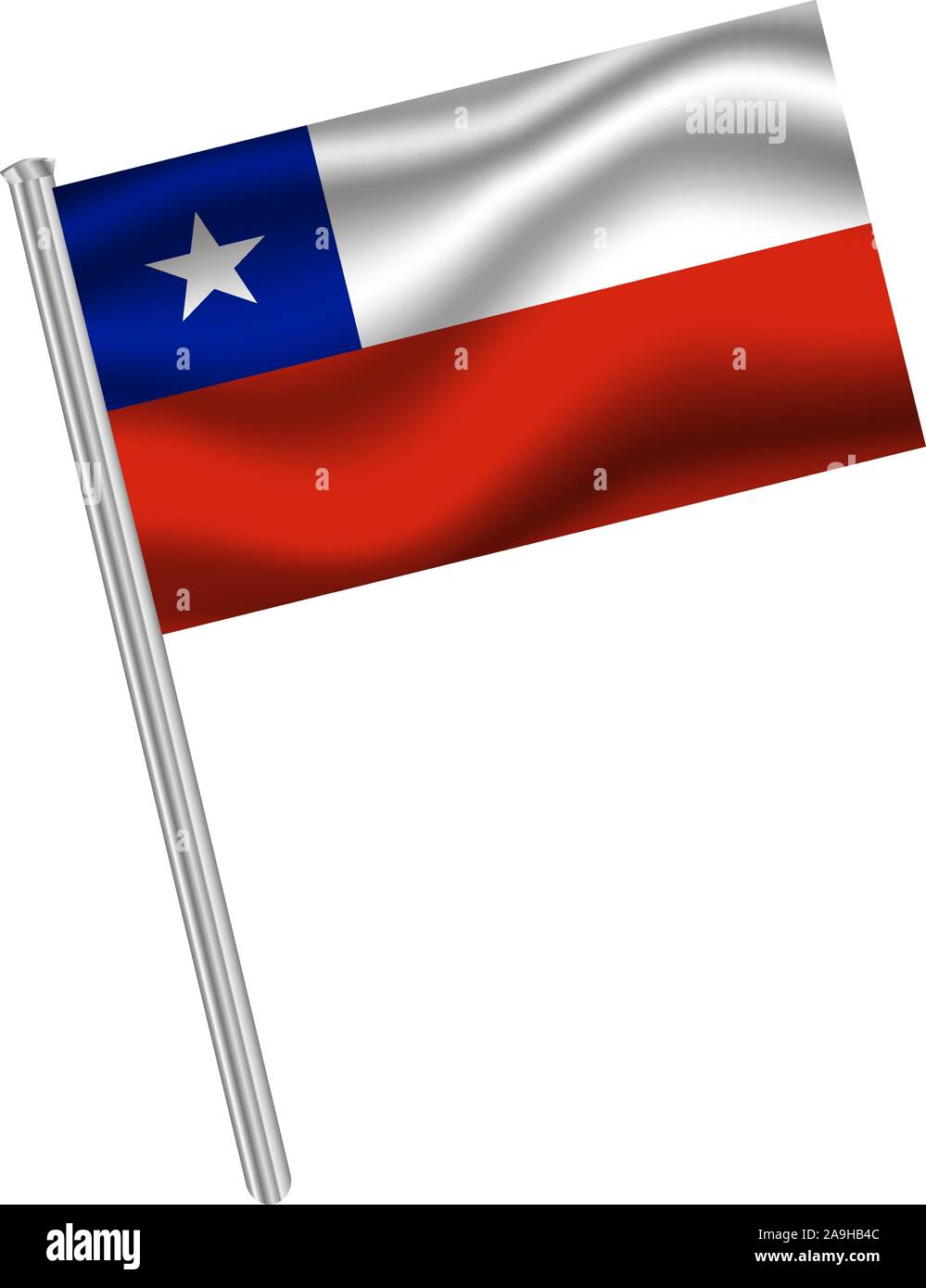 Drapeau national de la République du Chili. Les couleurs d'origine et de proportion. Illustration vectorielle, simplement, en provenance de pays. Illustration de Vecteur