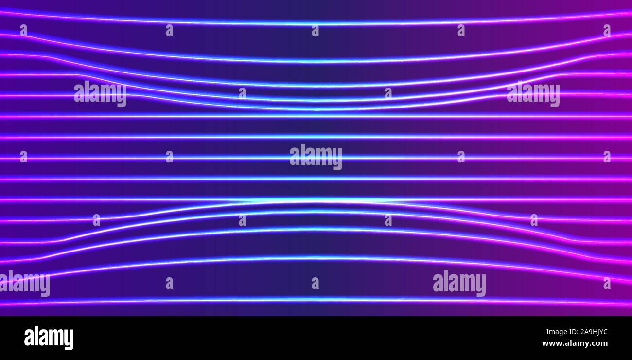 Les lignes de fond avec néon allumé 80s new retro style synthwave vaporwave ou Illustration de Vecteur