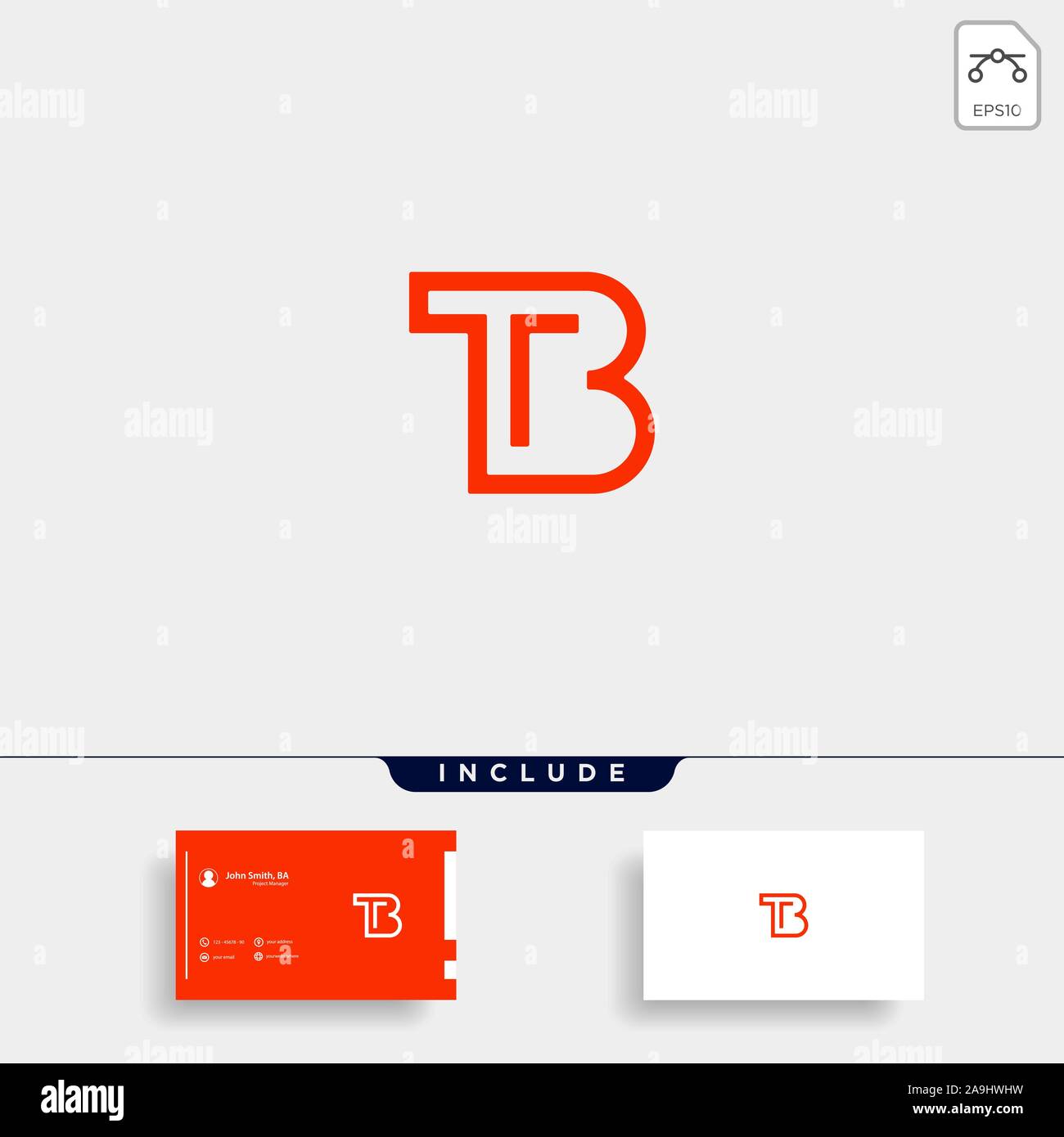 Lettre TO BT T B Vecteur simple conception de logo Illustration de Vecteur