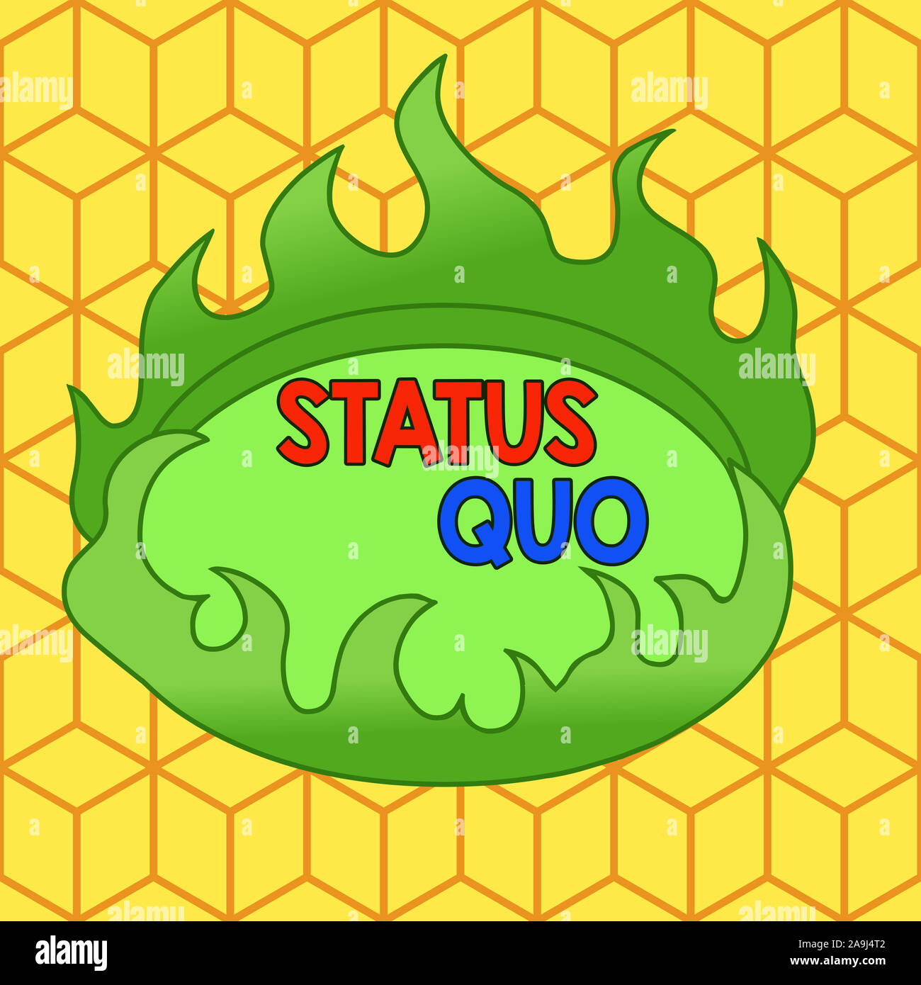 L'écriture de texte Word Status Quo. Photo d'affaires mettant en état