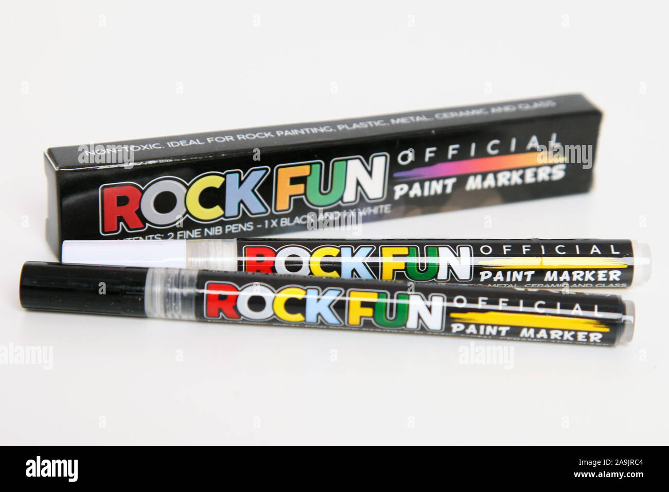 Stylos de peinture RockFun pour la peinture de roche, images officielles de produit, propriété libérée Banque D'Images