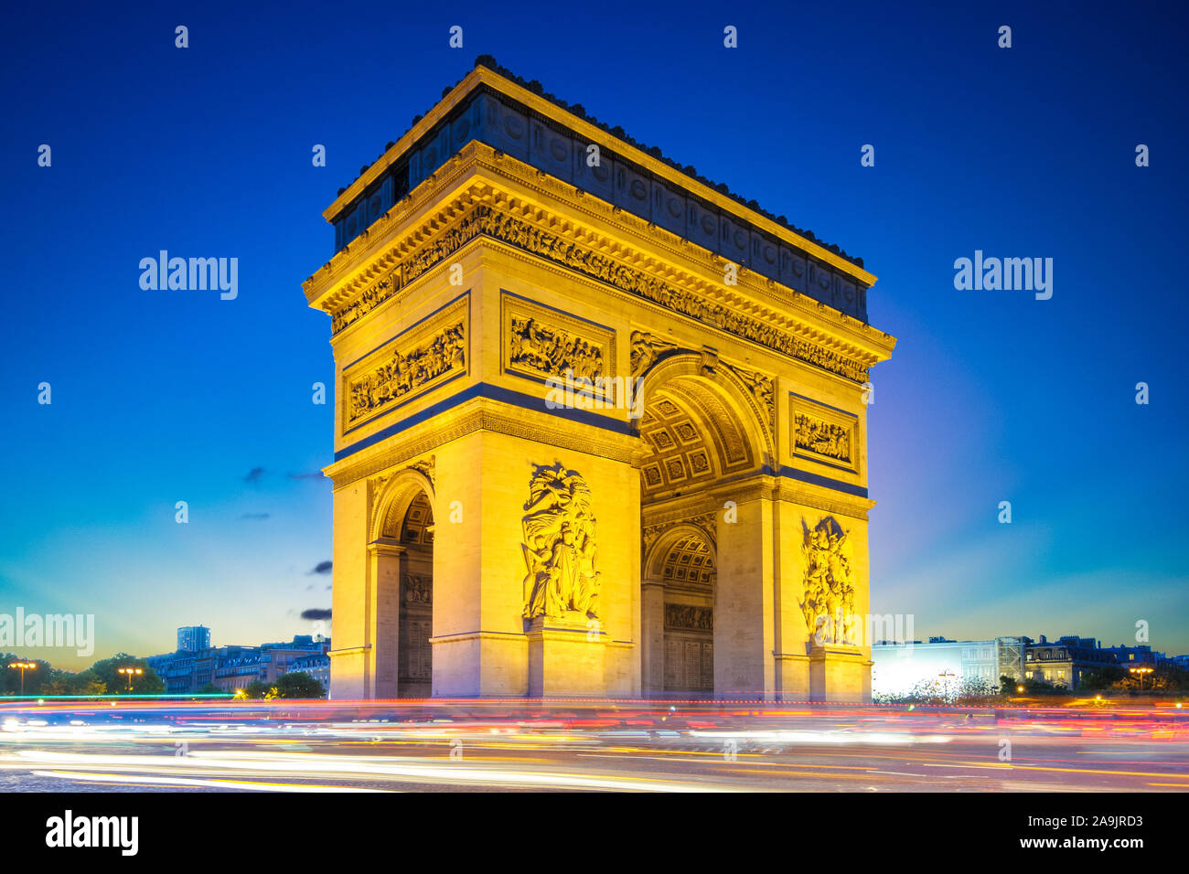 Arc de Triomphe (Arc de Triomphe) dans la région de Paris , France Banque D'Images