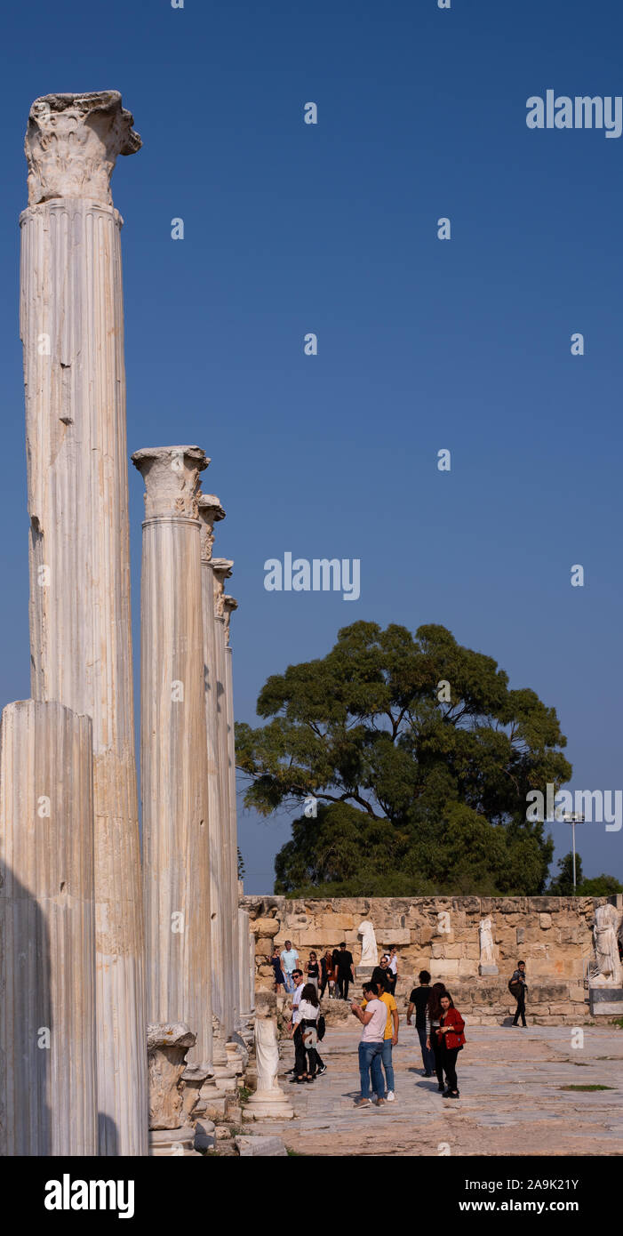 Colonnes à Salamine, Chypre Nombre 3904 Banque D'Images