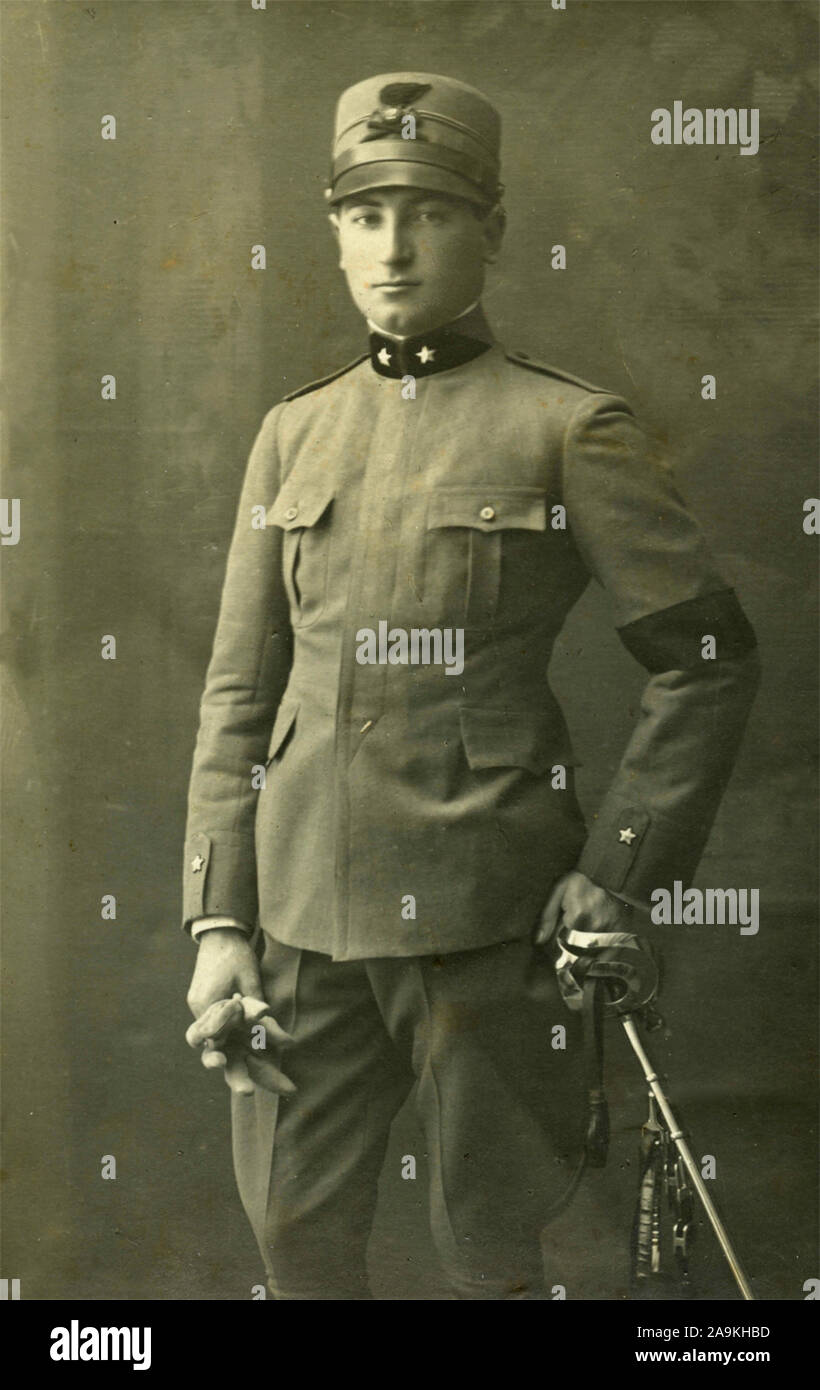 Portrait de l'armée italienne avec sobre militaire Banque D'Images