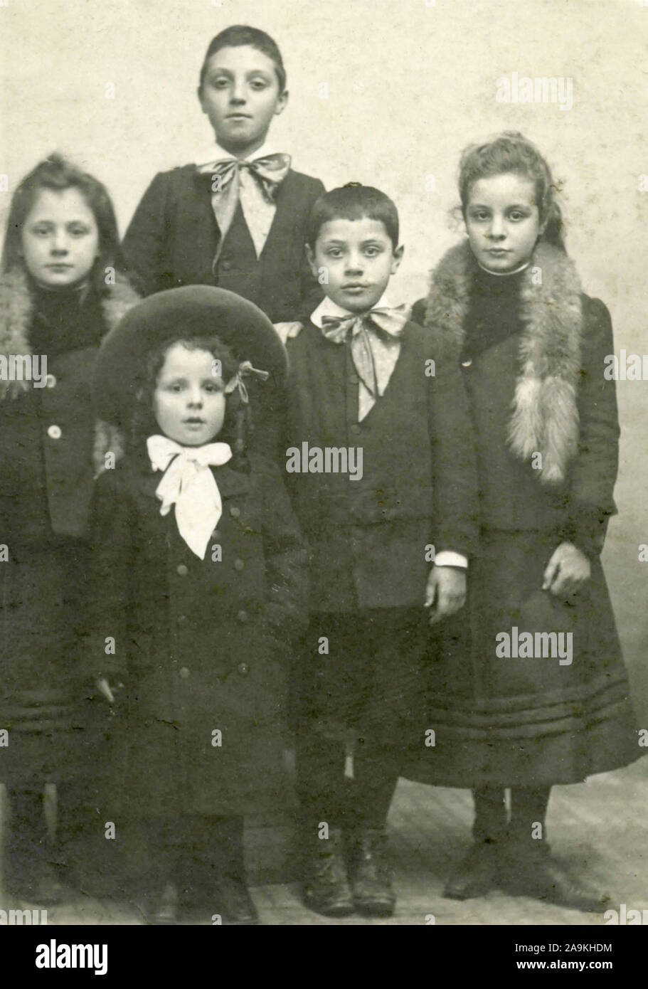 Photos de famille pour les enfants, de l'Italie Banque D'Images