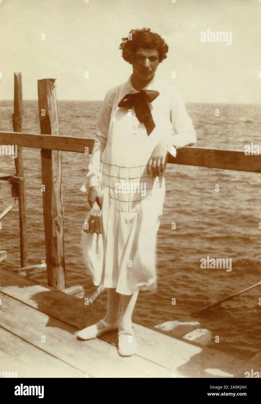 Une femme avec un archet, Italie Banque D'Images