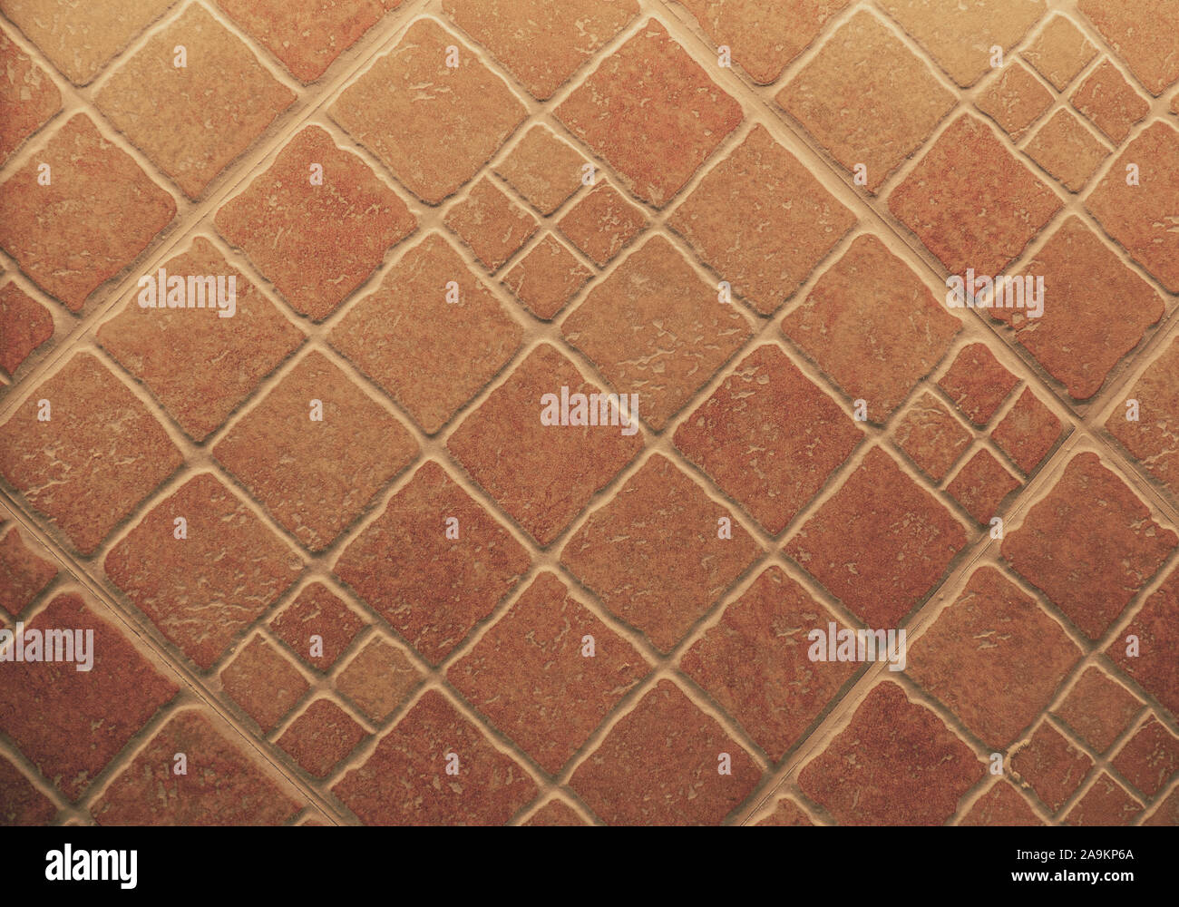 En forme de diamant carrelage en terre cuite Banque D'Images