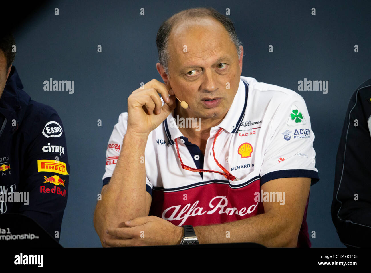 Sao Paulo, Brésil. 15 Nov, 2019. conférence de presse Frédéric VASSEUR, Team Principal de l'Alfa Romeo Racing, portrait pendant le Championnat du Monde de Formule 1 2019, le Grand Prix du Brésil à partir du 15 au 17 novembre à Sao Paulo, Brésil - | Conditions de crédit dans le monde entier : dpa/Alamy Live News Banque D'Images