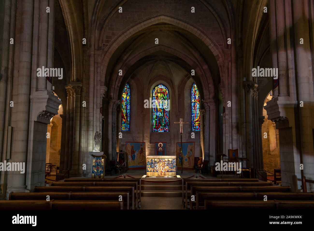 Paris, France - 26 août 2019 - nef de l'église catholique Saint-Pierre de Montmartre, à Paris, France Banque D'Images