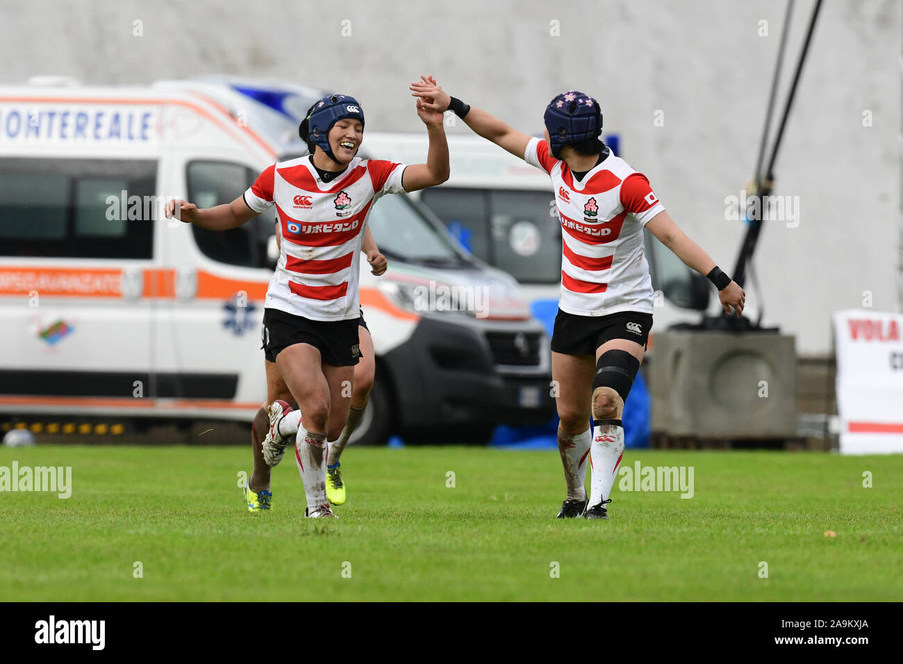 L'Aquila, Italie, 16 novembre 2019, les joueurs pendant féminin test match entre l'Italie et le Japon lors du test Match - Italie les femmes contre le Japon - L'Équipe nationale de rugby italien - Crédit : LPS/Lorenzo di Cola/Alamy Live News Banque D'Images