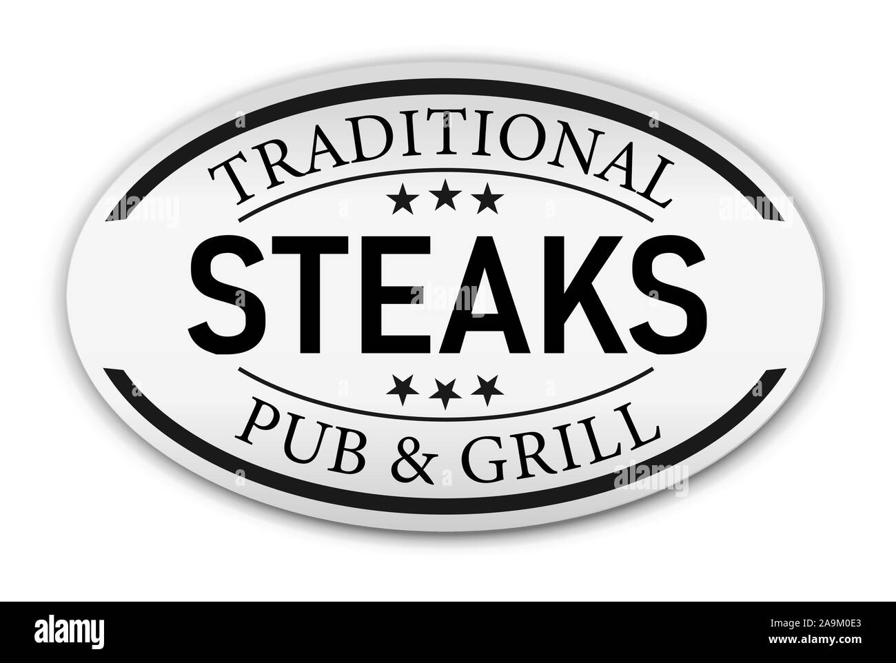 Steaks de bar et grill traditionnel vintage logo de timbres Illustration de Vecteur