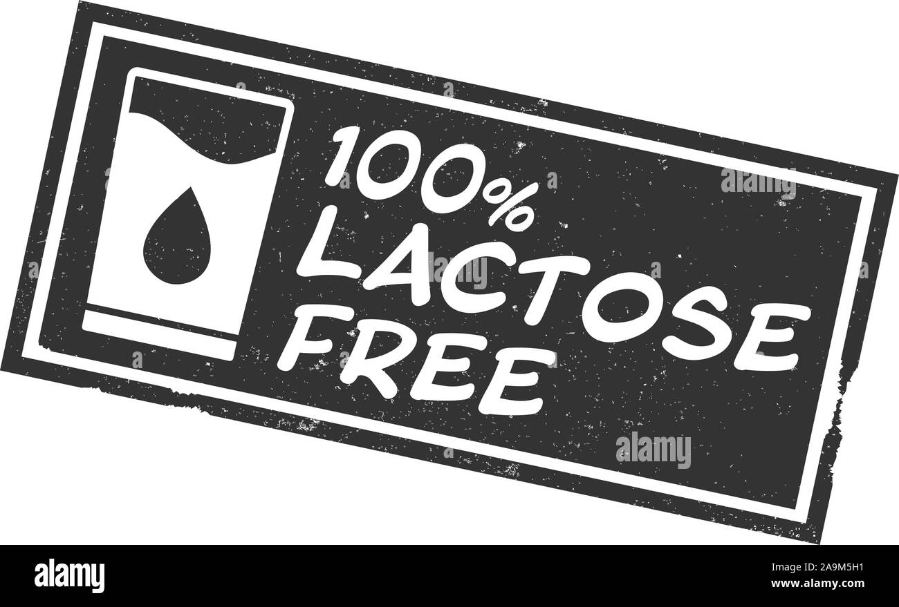 100  % sans lactose grunge rubber stamp imprimer vector illustration Illustration de Vecteur