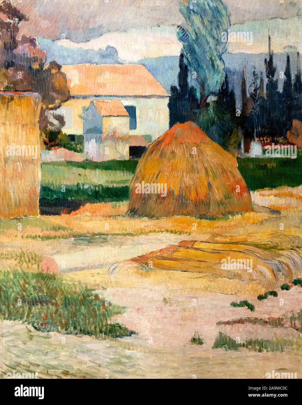 Paysage près d'Arles de Paul Gauguin (1848-1903), huile sur toile, 1888 Banque D'Images
