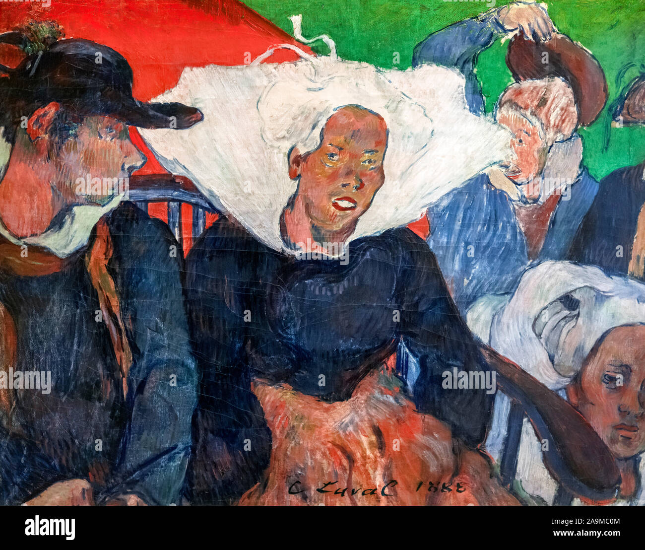 Aller au marché, Bretagne par Charles Laval (1862-1894), huile sur toile, 1888 Banque D'Images