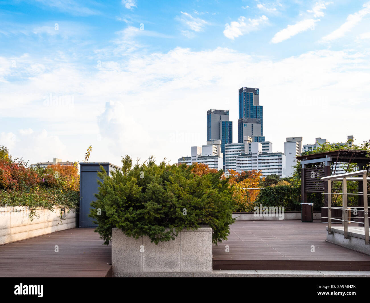 Séoul, Corée du Sud - 3 novembre, 2019 : patio en Musée National de Corée à Séoul en automne. Musée national de Corée est le principal musée de l'histoire de la Corée Banque D'Images