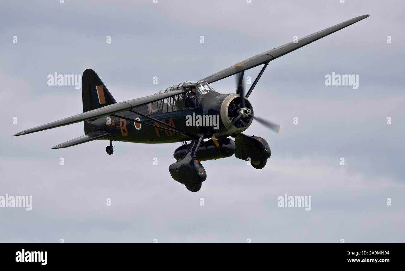 Westland Lysander 1938 airborne à Shuttleworth volants bourget sur le 2e juin 2019 Banque D'Images