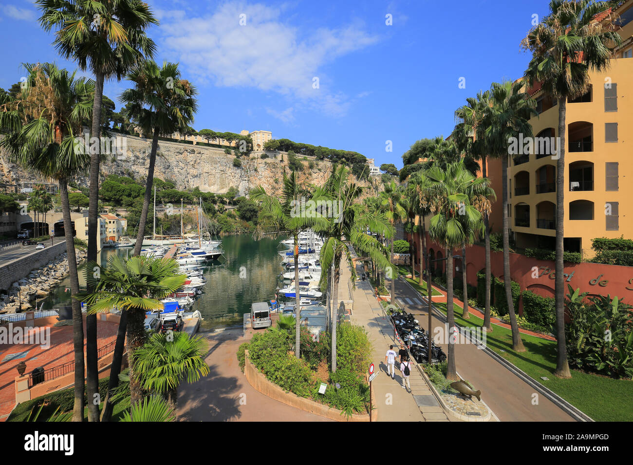 Vue générale de la route de la Principauté de Monaco Banque D'Images