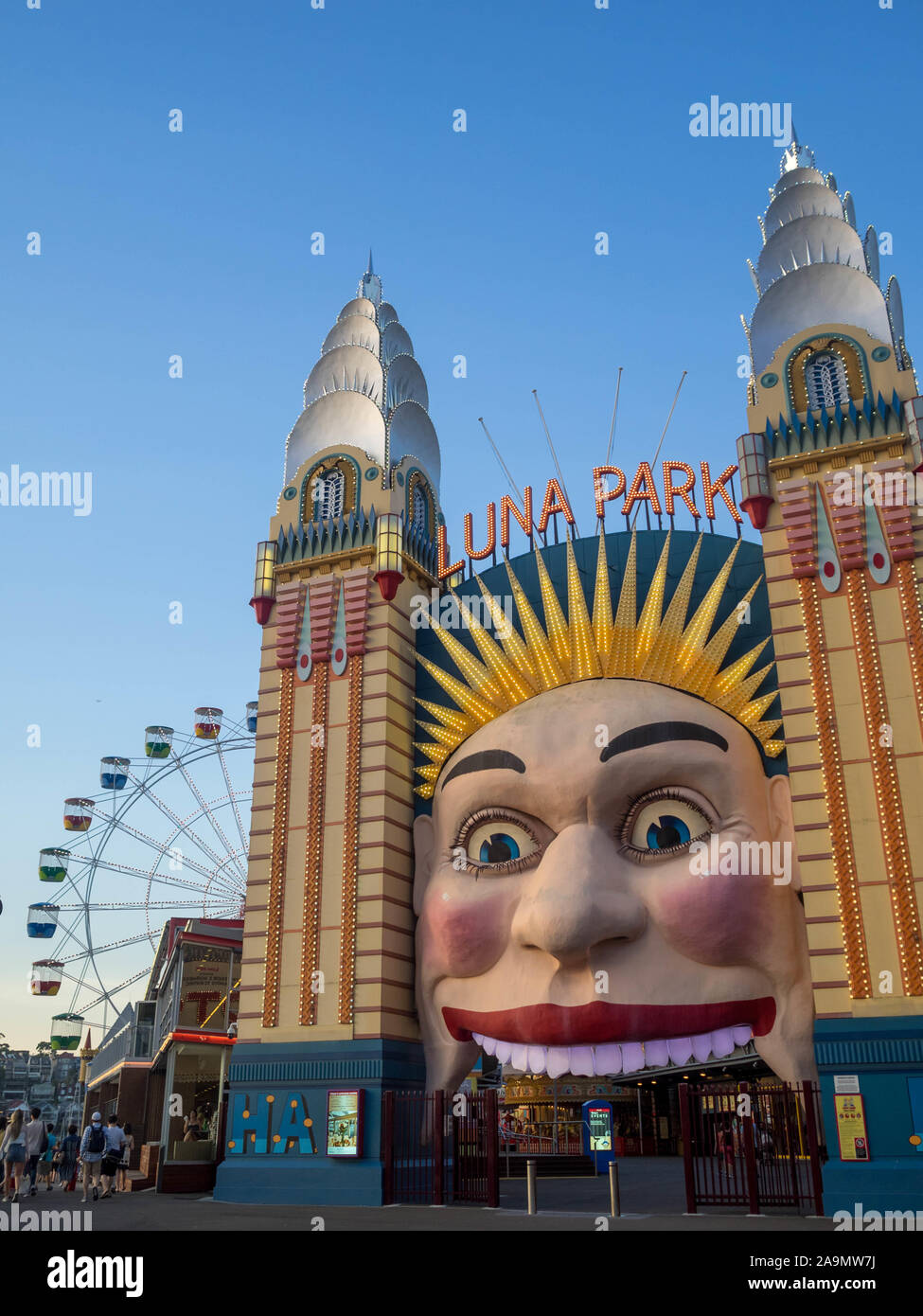 Luna Park Sydney face porte entrée Banque D'Images