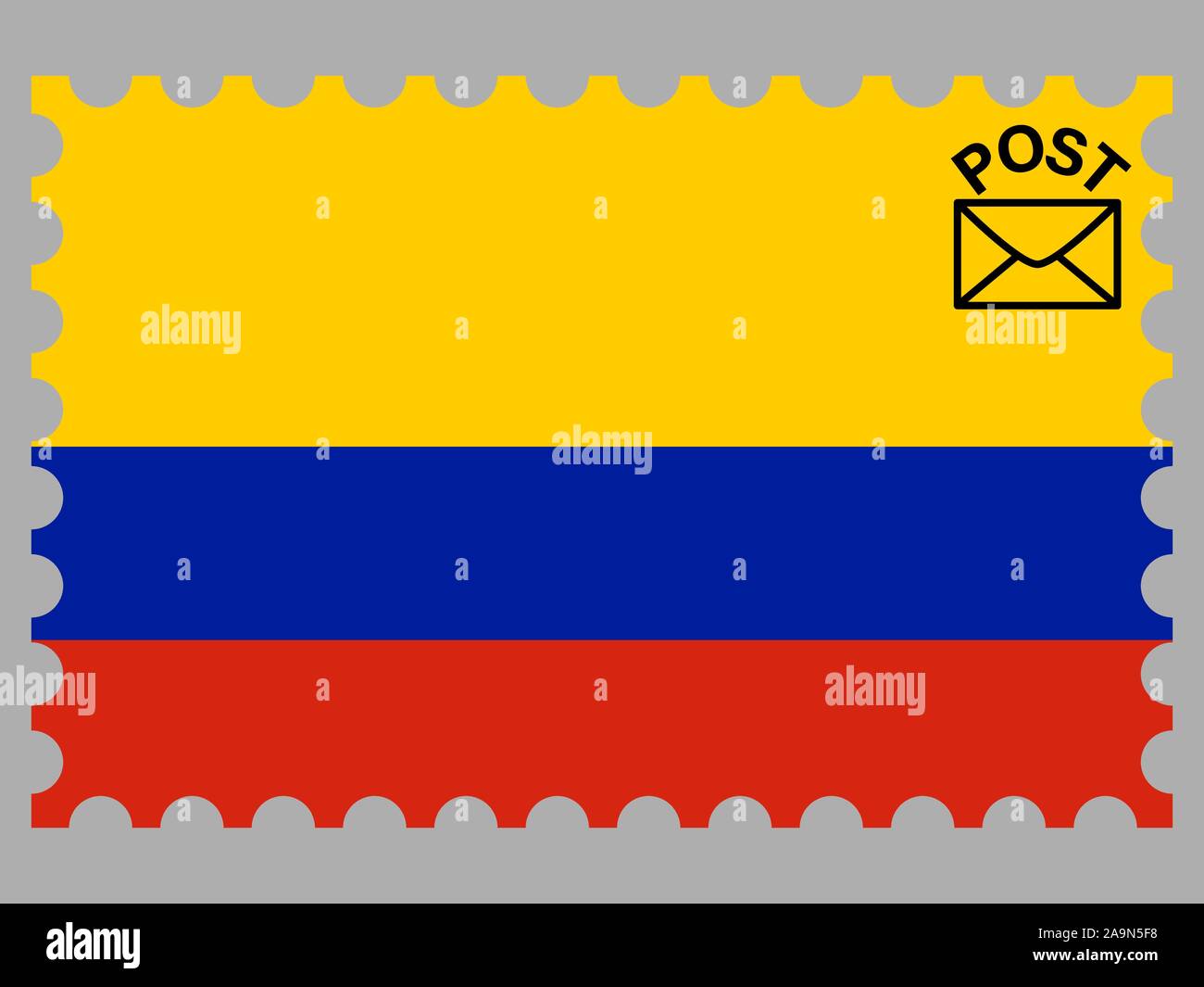 Drapeau national de la République de Colombie. Les couleurs d'origine et de proportion. Illustration vectorielle, simplement, en provenance de pays. Illustration de Vecteur