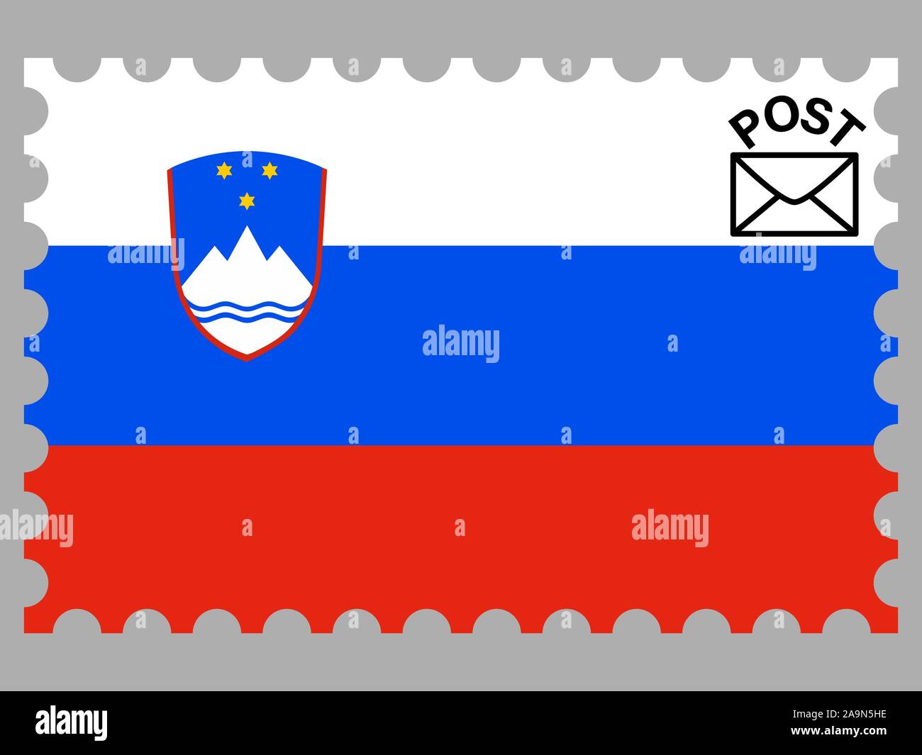 Beau drapeau national de la République de Slovénie. Les couleurs d'origine et de proportion. Vector illustration eps10 simplement, en provenance de pays. Illustration de Vecteur