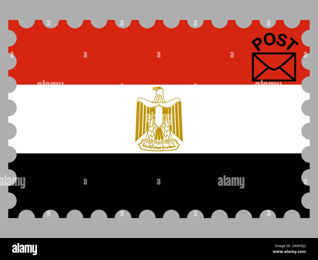 Drapeau national de la République arabe d'Égypte. couleurs d'origine et de proportion. Vector illustration eps10 simplement, en provenance de pays. Illustration de Vecteur