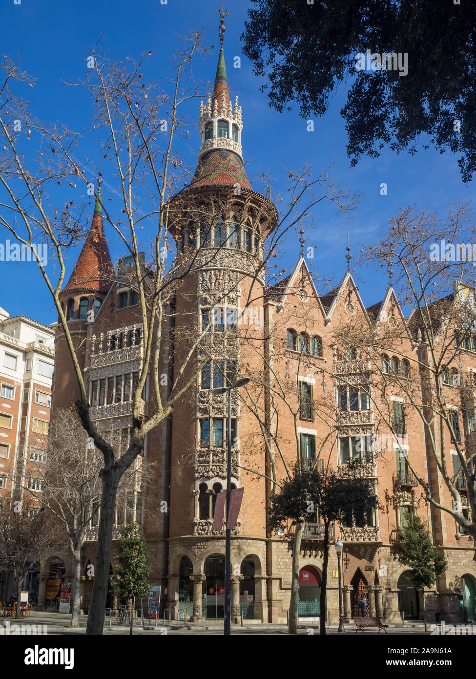 Casa de les Punxes par Josep Puig i Cadafalch, Barcelone Banque D'Images