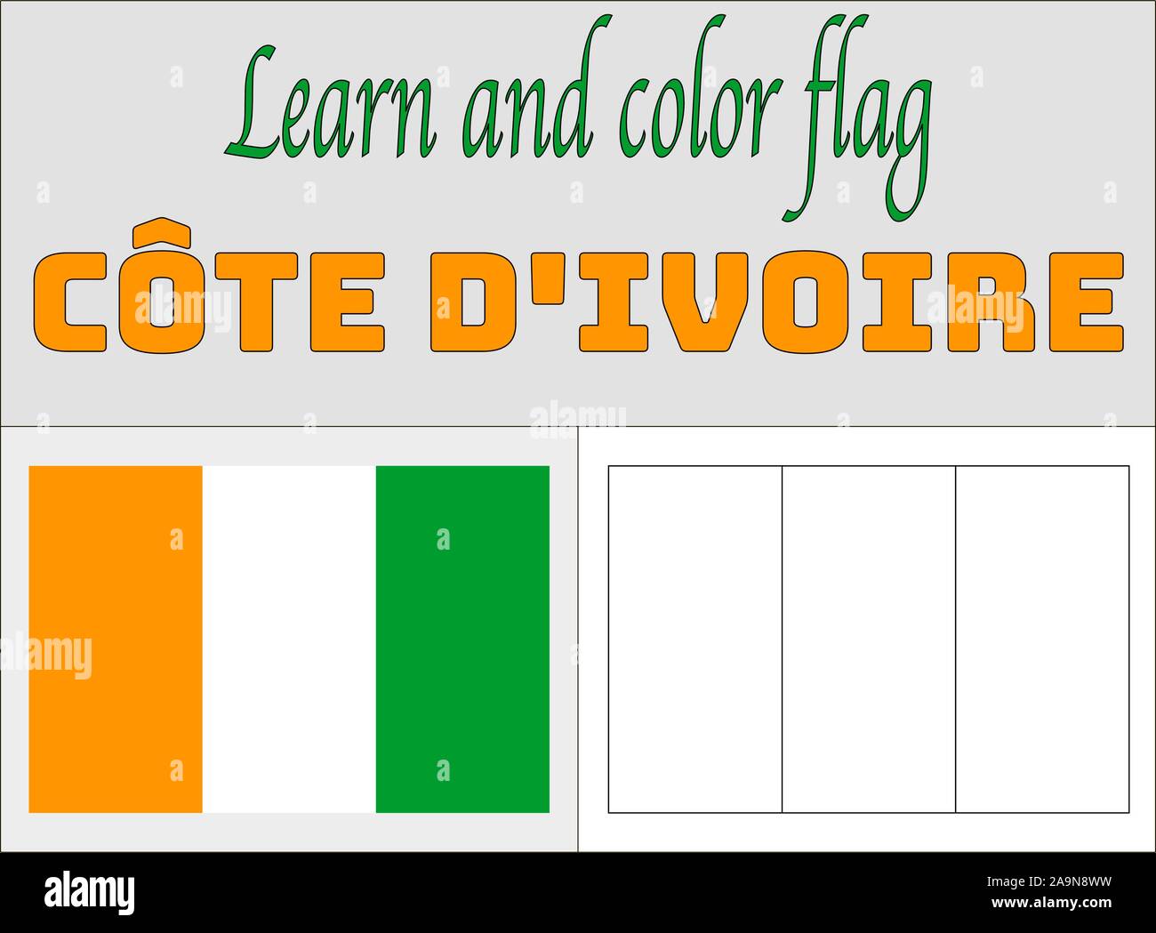 Pages de coloriage du drapeau national de l'éducation et l