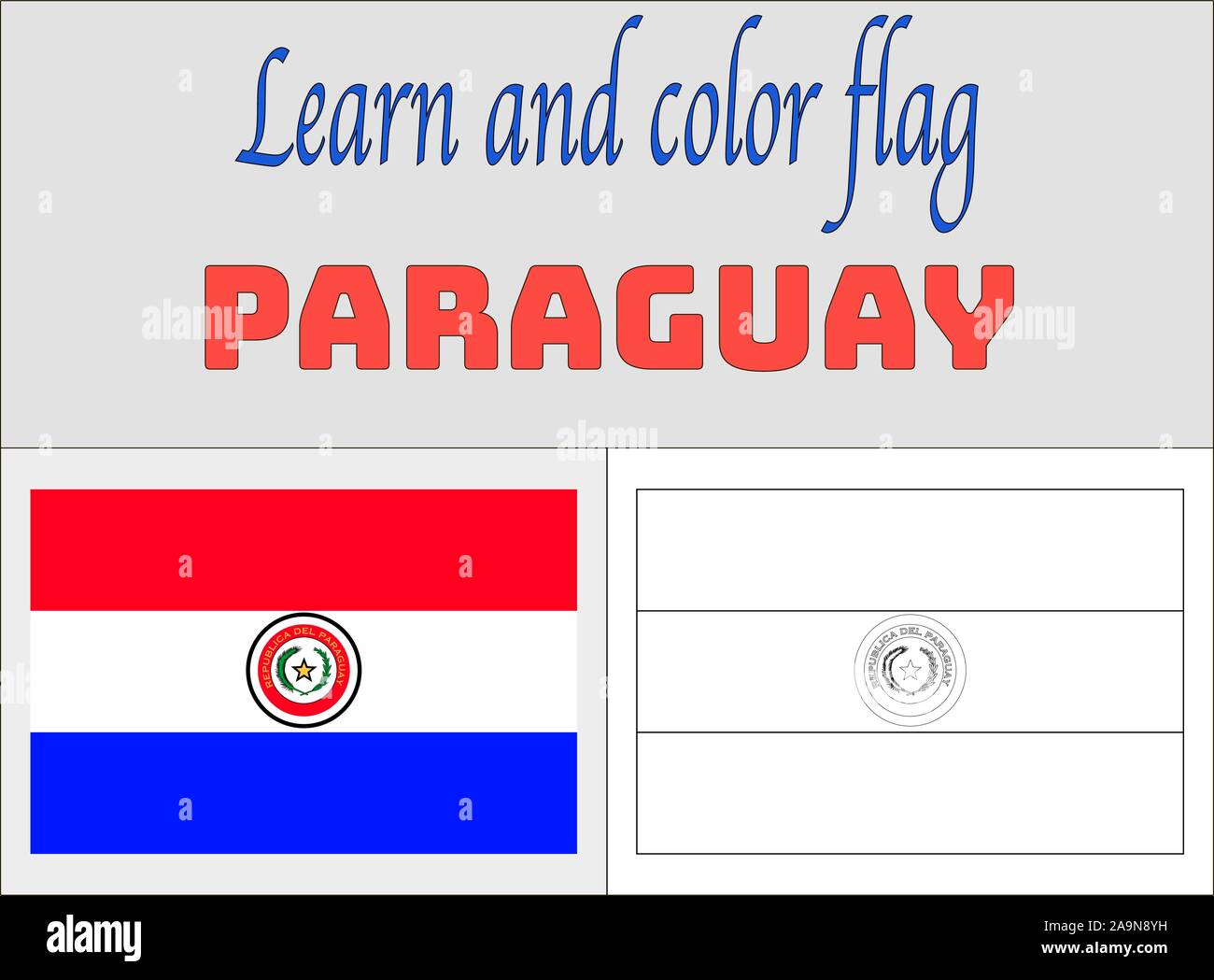 Pages de coloriage du drapeau national de l'éducation et l