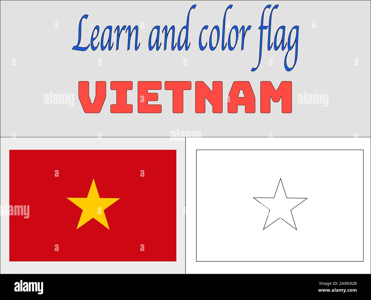 Pages de coloriage du drapeau national de l'éducation et l'apprentissage. Les couleurs d'origine, proportion. vector illustration, l'ensemble des pays. Illustration de Vecteur