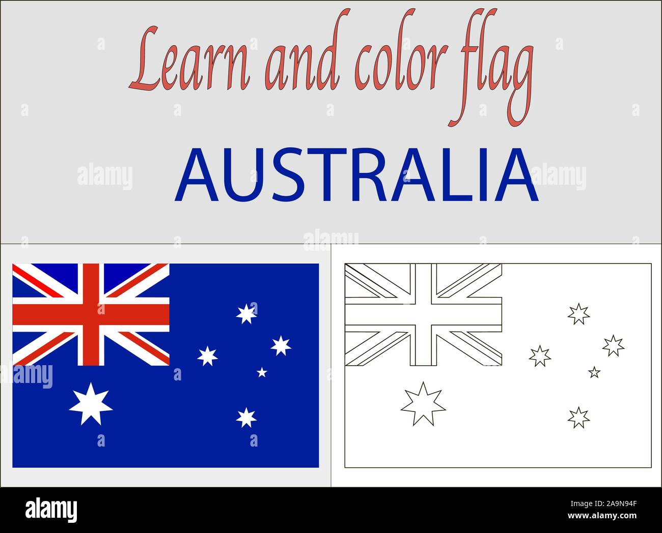 Drapeau national Australie pages à colorier pour l
