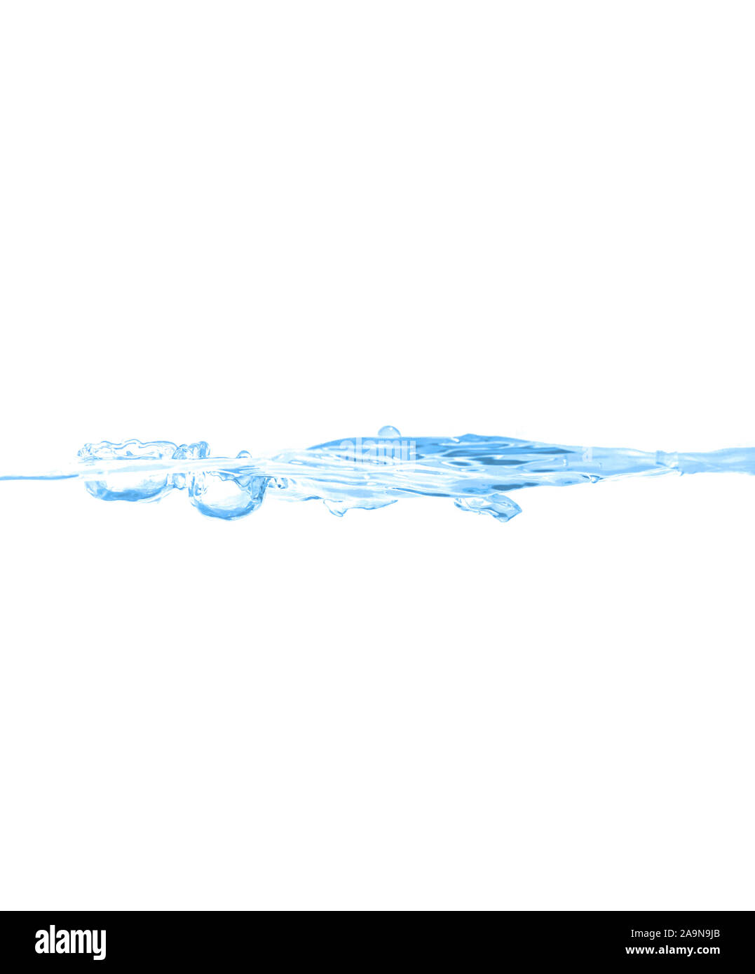 Les éclaboussures d'eau et d'abandon sur fond blanc Banque D'Images
