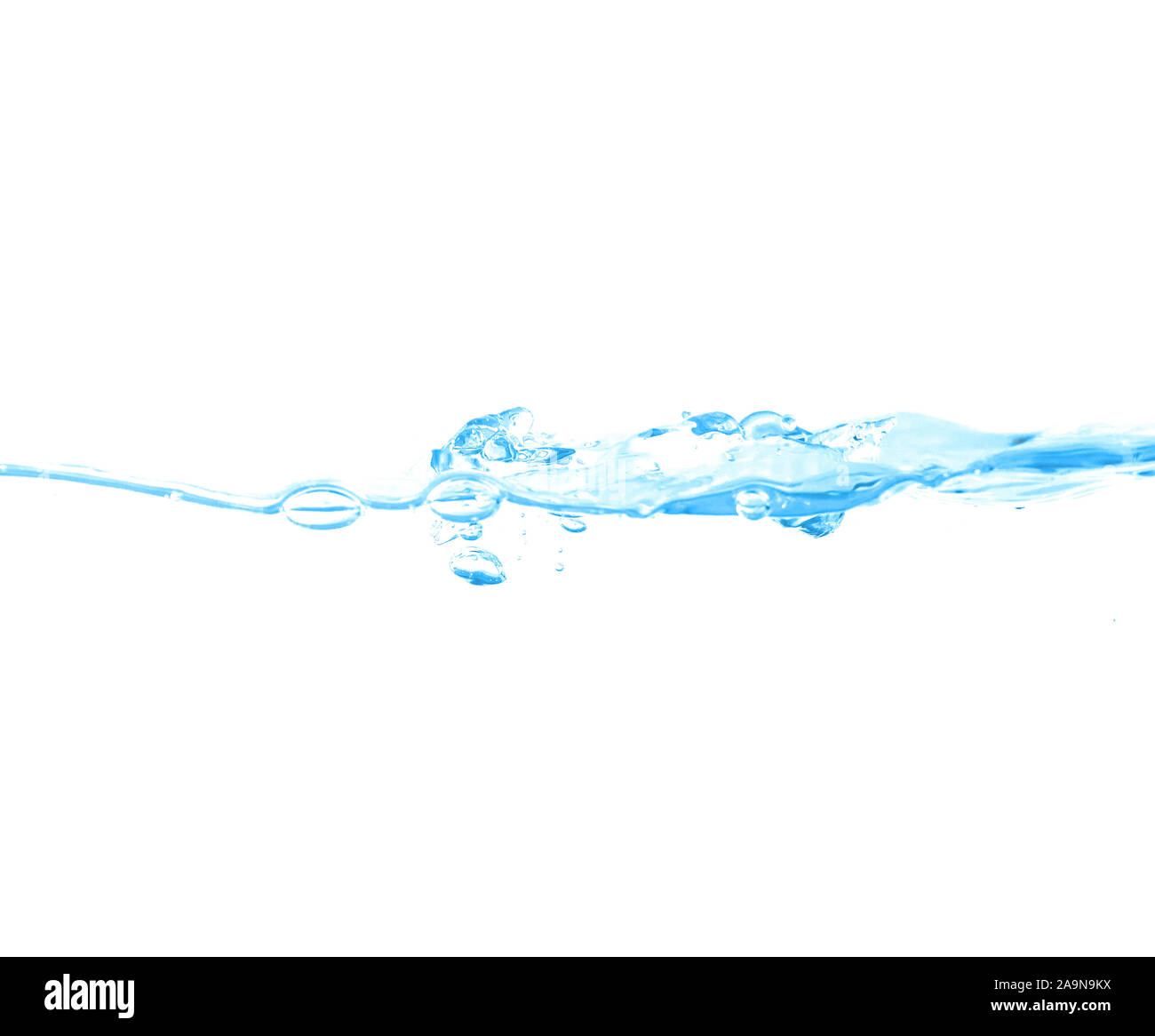Les éclaboussures d'eau et d'abandon sur fond blanc Banque D'Images