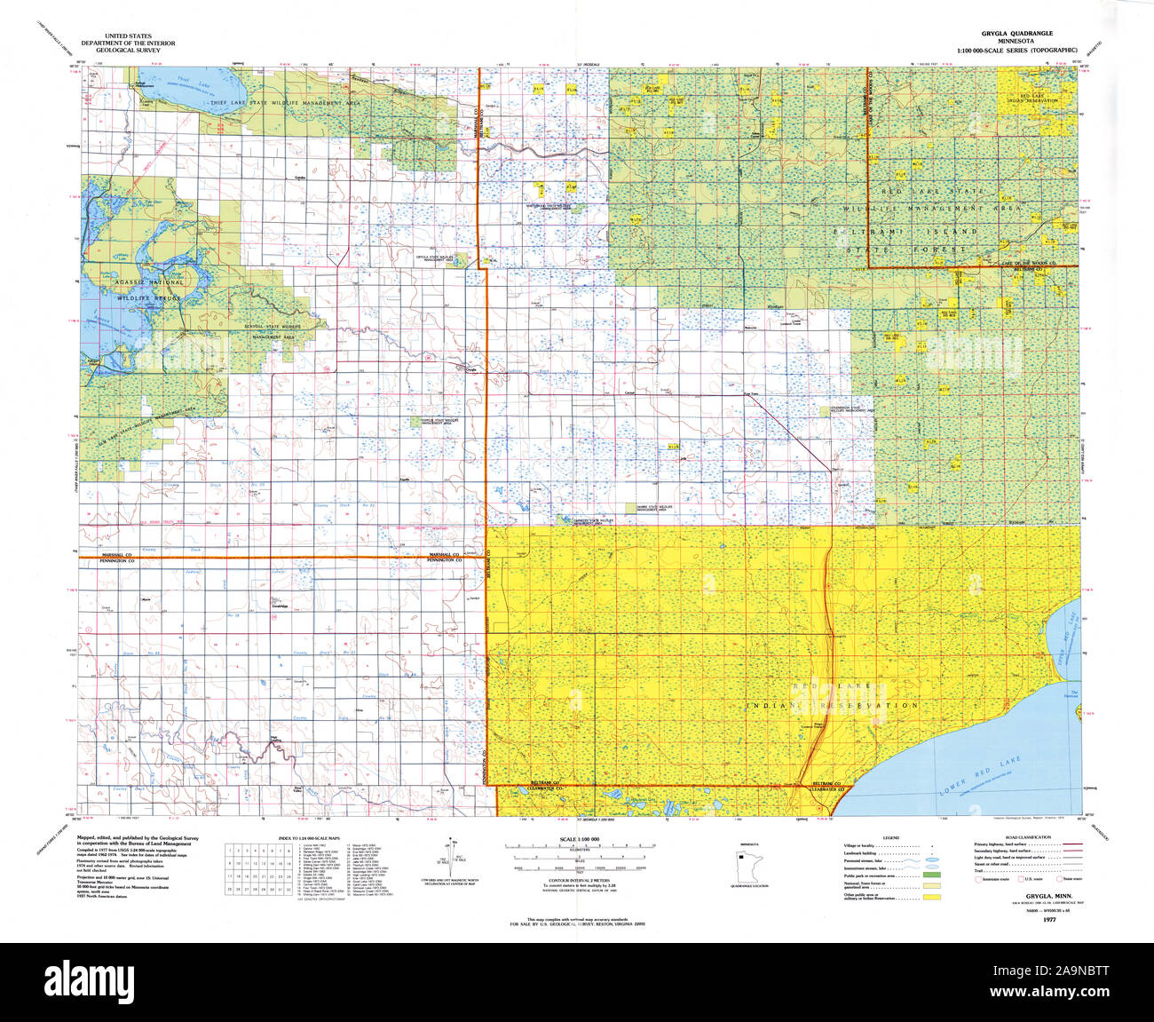 Carte de grygla minnesota Banque de photographies et d’images à haute