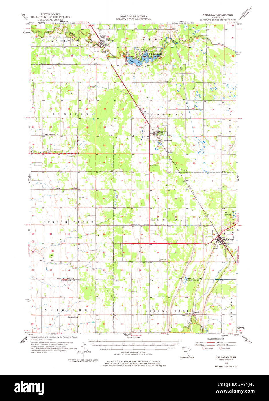 Carte du minnesota karlstad Banque de photographies et d’images à haute résolution Alamy