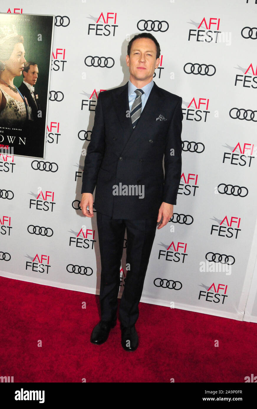 Hollywood, Californie, USA 16 novembre 2019 Acteur Tobias Menzies participe à Festival de 2019 présenté par Audi 'la Couronne" et projection de Gala hommage à Peter Morgan le 16 novembre 2019 au Théâtre chinois de Grauman à Hollywood, Californie, USA. Photo de Barry King/Alamy Live News Banque D'Images
